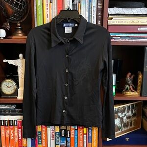 Bisou Bisou by Michele Bohbot Black Long Sleeve Shirt